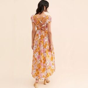Anthropologie Kachel Smocked Floral Maxi Dress